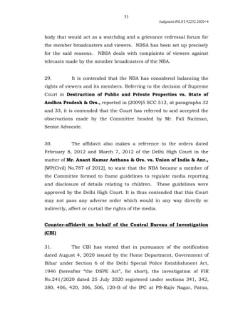 51
Judgment-PILST.92252.2020+4
body that would act as a watchdog and a grievance redressal forum for
the member broadcaste...