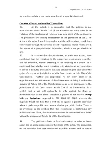 59
Judgment-PILST.92252.2020+4
for omnibus reliefs is not maintainable and should be dismissed.
Counter affidavit on behal...