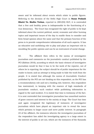 68
Judgment-PILST.92252.2020+4
aware and be informed about events which relate to public figures.
Referring to the decisio...
