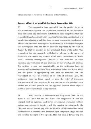73
Judgment-PILST.92252.2020+4
administration of justice or the fairness of his/her trial.
Counter affidavit on behalf of ...