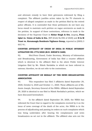 85
Judgment-PILST.92252.2020+4
and alternate remedy to have their grievances redressed by filing a
complaint. The affidavi...