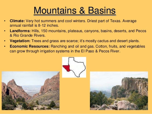 Natural Resources In Texas Mountains And Basins Natural Resources In Texas Mountains And Basins