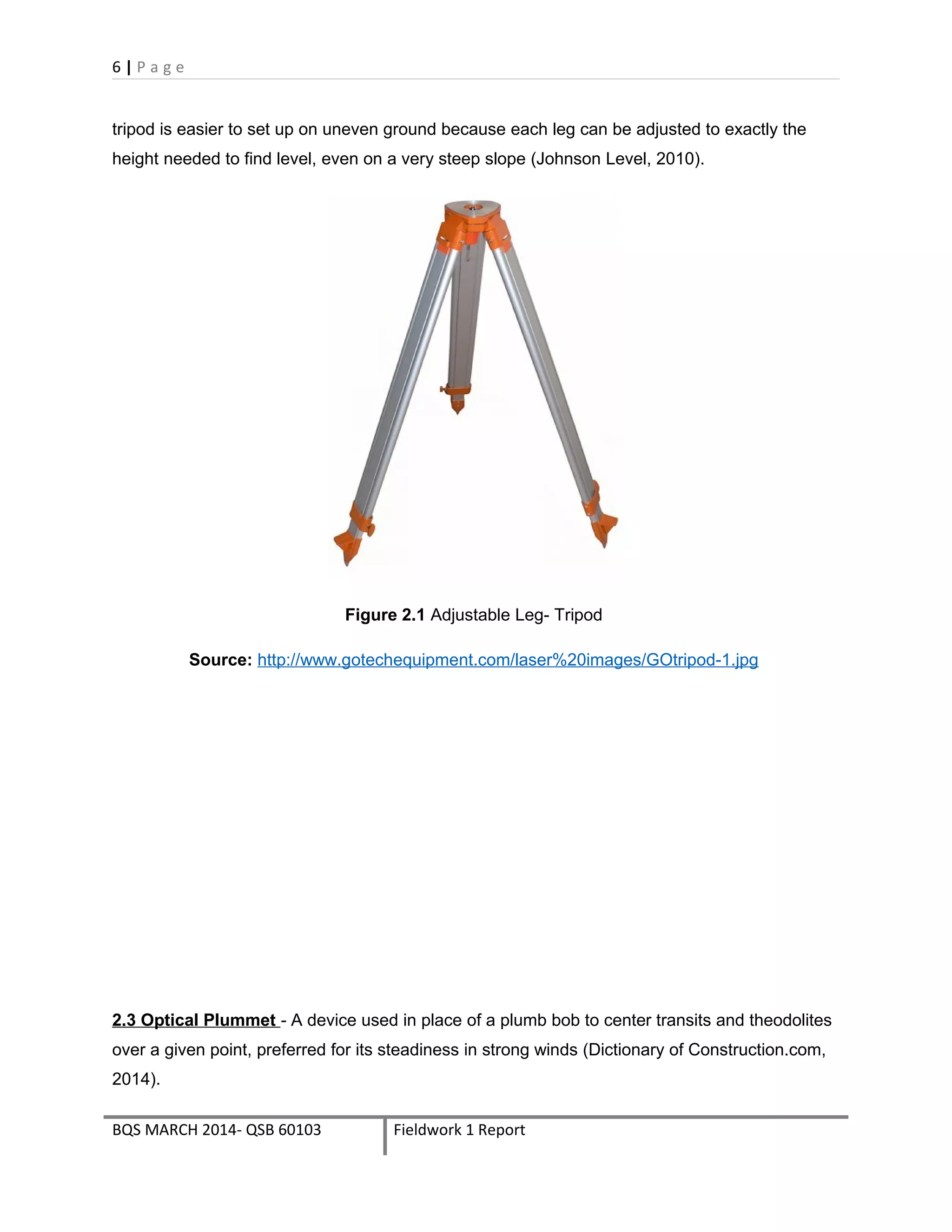 Site Surveying Report 1 (Levelling) | DOC