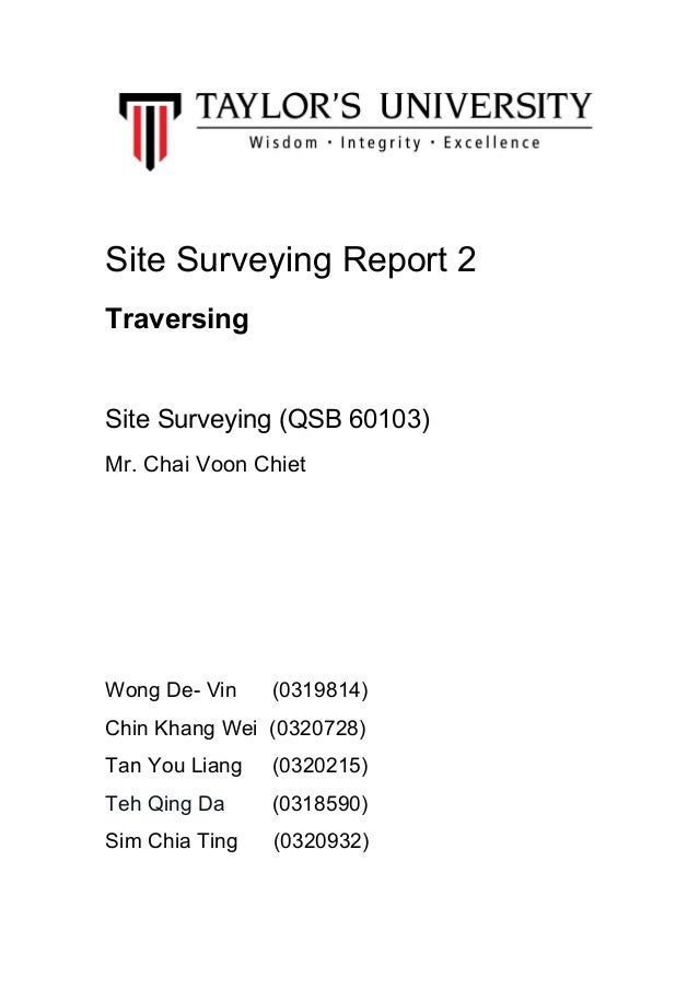 Site Surveying Report2 Traversing - 