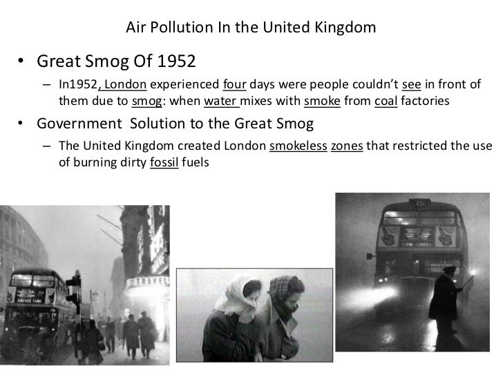 How did the great smog of london affect the environment picture