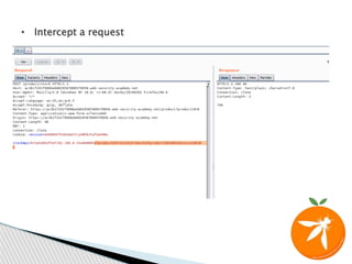 • Intercept a request
 