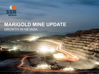MARIGOLD MINE UPDATE
GROWTH IN NEVADA
 