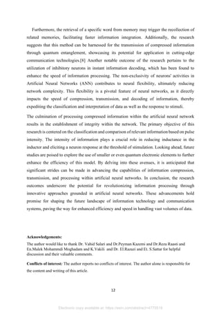 Compression And Decoding Of Data In The Spike Current | PDF