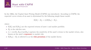 Comprehensive Introduction to Factor Investing and Asset Pricing Models ...