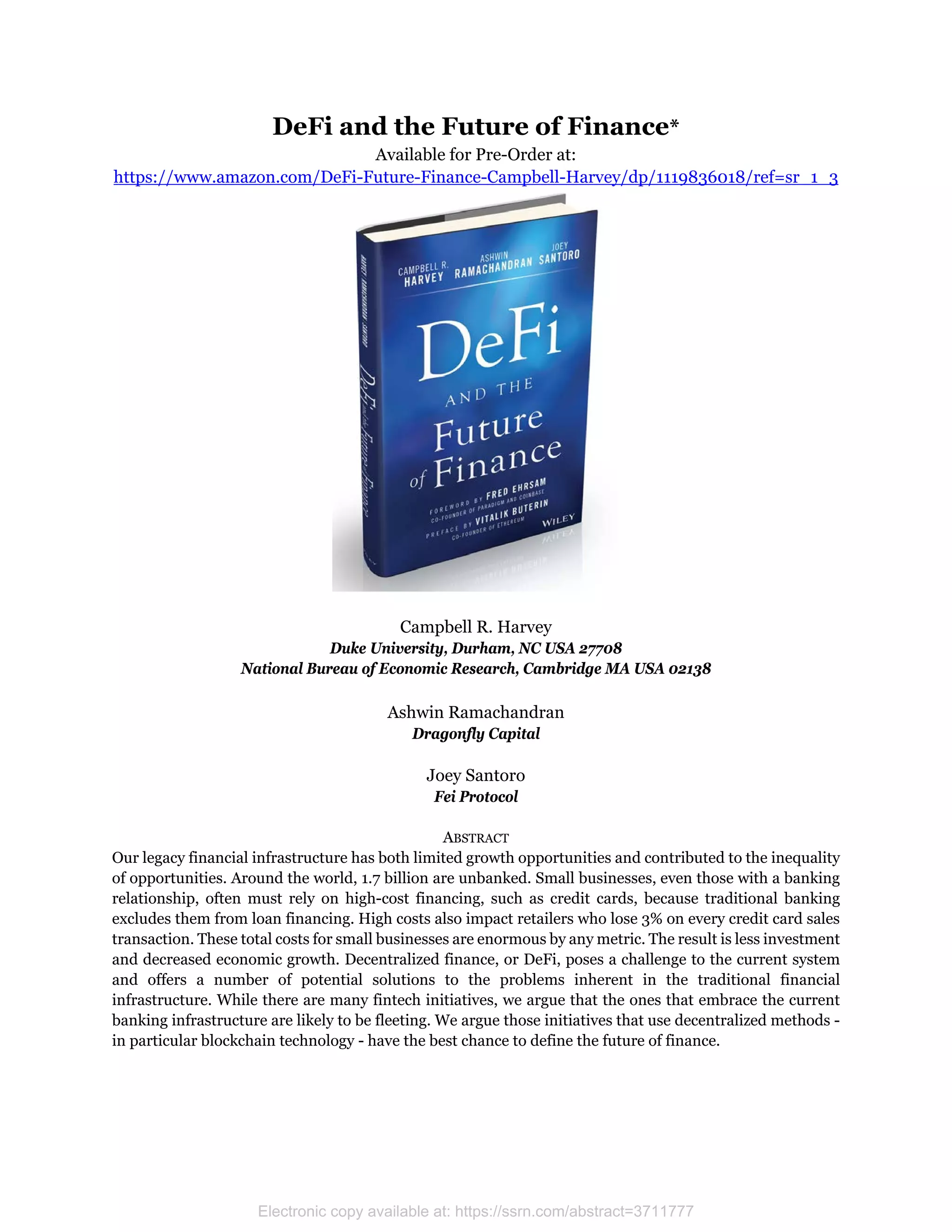 De Fi and the future of finance | PDF