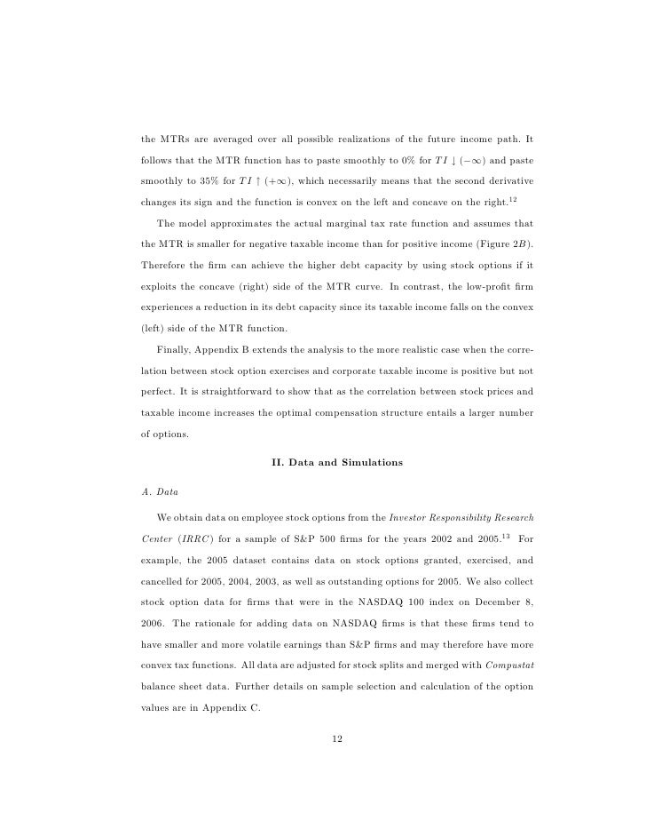 Stock options tax advantages