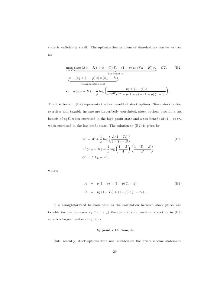 Stock options tax advantages