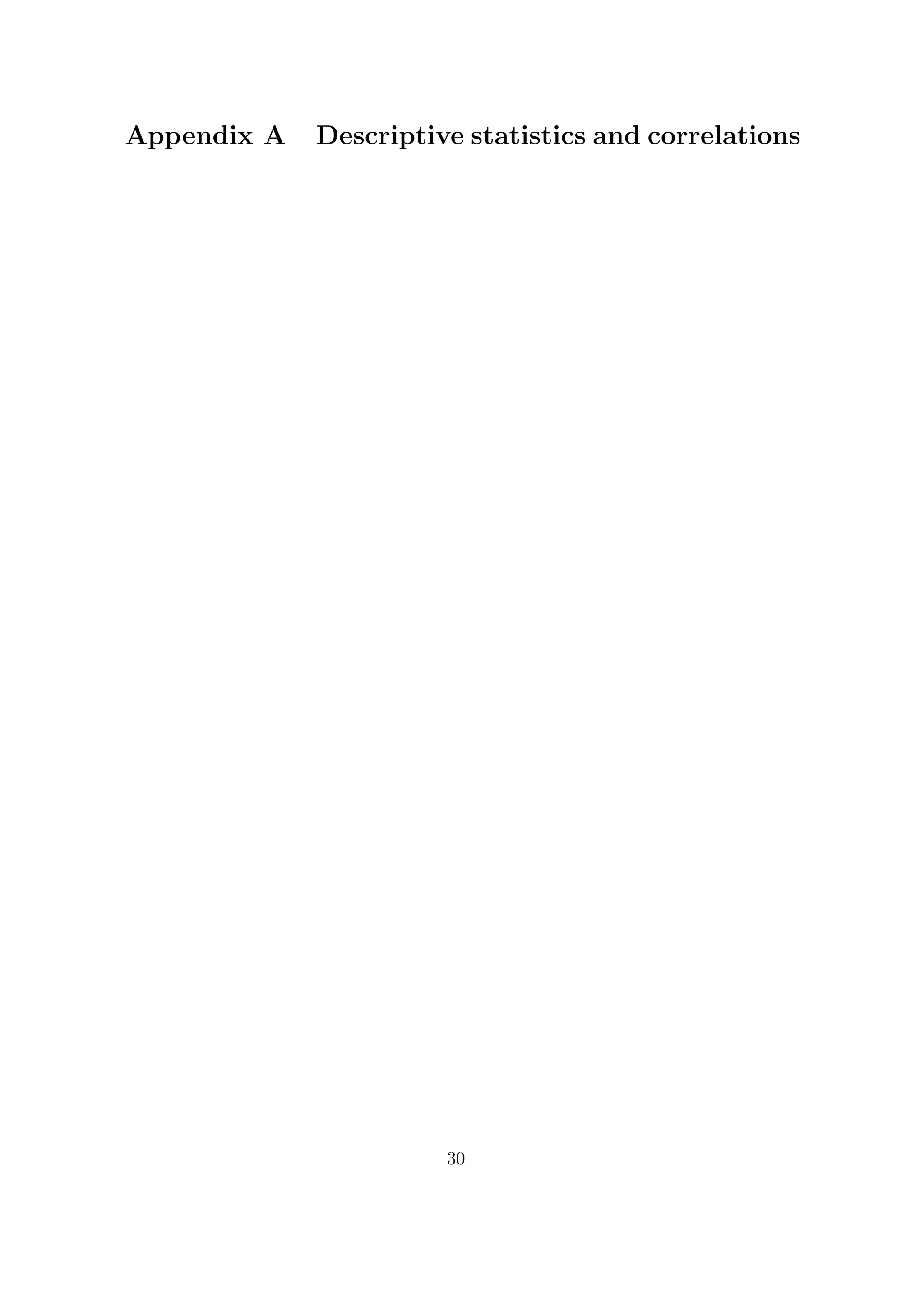 Appendix A   Descriptive statistics and correlations




                       30
 