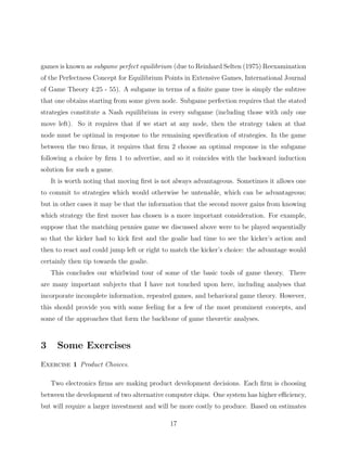 A Brief Introduction to the Basics of Game Theory | PDF