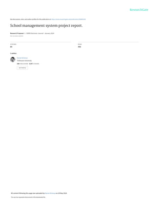 School management system project report. | PDF