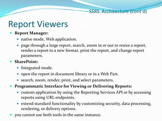 SQL Server Reporting Services | PPTX
