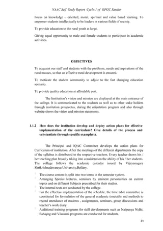 NAAC IQAC SSR Sample edited for betterment | PDF