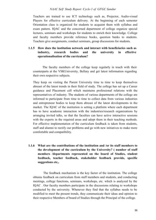NAAC IQAC SSR Sample edited for betterment | PDF