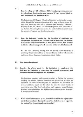 NAAC IQAC SSR Sample edited for betterment | PDF