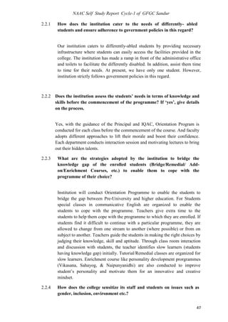 NAAC IQAC SSR Sample edited for betterment | PDF