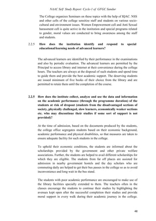 NAAC IQAC SSR Sample edited for betterment | PDF
