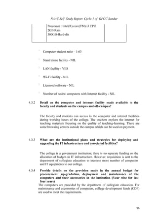 NAAC IQAC SSR Sample edited for betterment | PDF