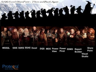 MSSQL ExcelSSAS
SSMSDQS Report
Builder
Visual
Studio
Share
Point
SSRSSSIS MDS Power
View
Power
Pivot