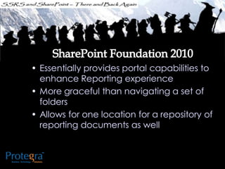 Ssrs and sharepoint there and back again - SQL SAT Fargo
