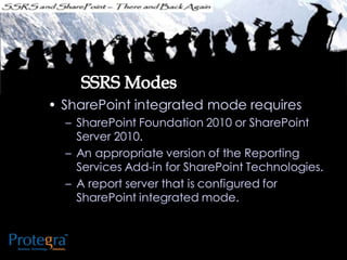 Ssrs and sharepoint there and back again - SQL SAT Fargo