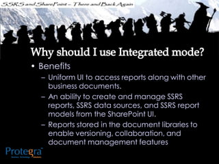 Ssrs and sharepoint there and back again - SQL SAT Fargo