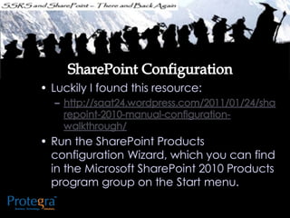Ssrs and sharepoint there and back again - SQL SAT Fargo