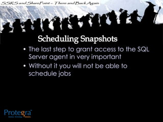 Ssrs and sharepoint there and back again - SQL SAT Fargo