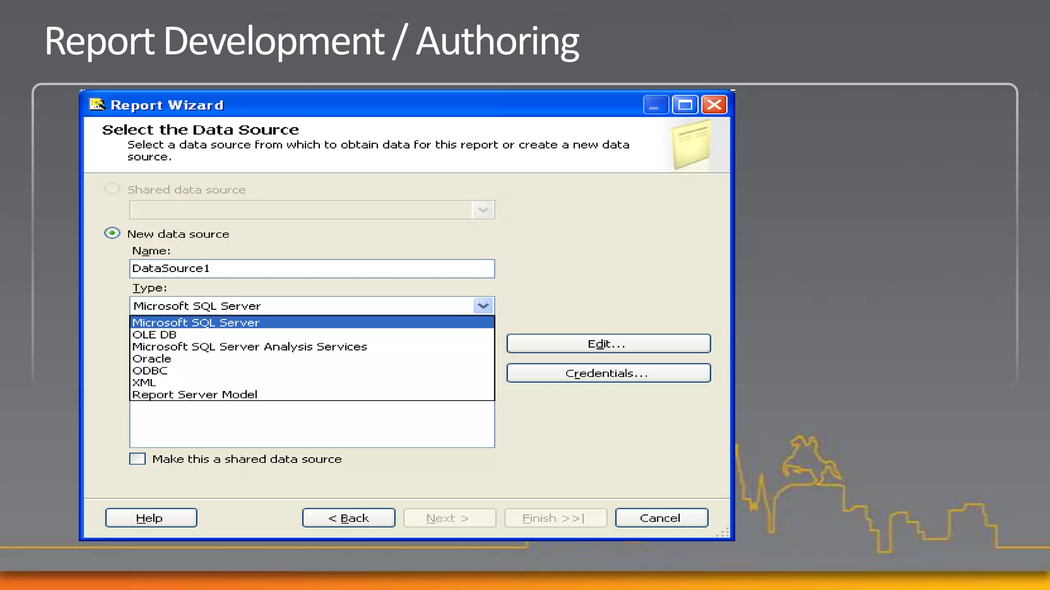 Report Development / Authoring
 