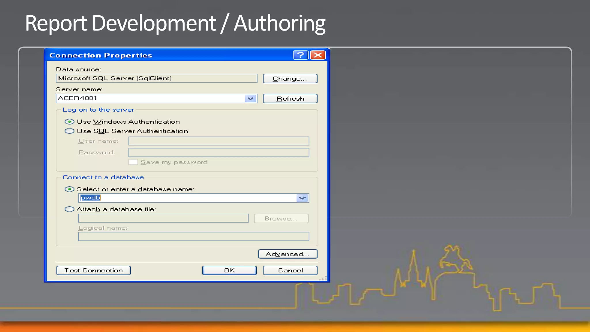 Report Development / Authoring
 