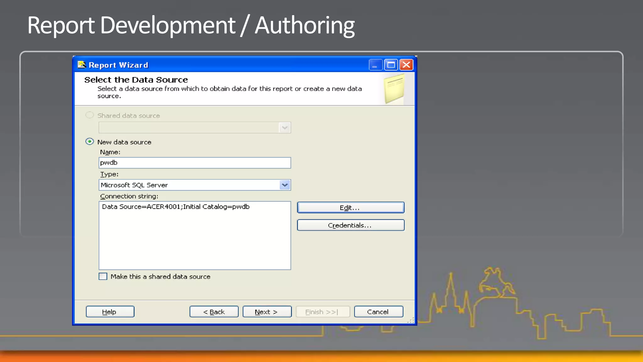 Report Development / Authoring
 