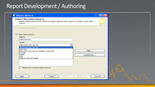 Report Development / Authoring
 