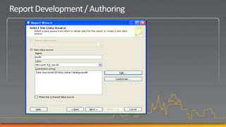 Report Development / Authoring
 