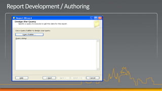 Report Development / Authoring
 