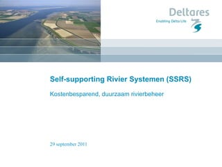 Self-supporting Rivier Systemen  (SSRS) Kostenbesparend, duurzaam rivierbeheer 