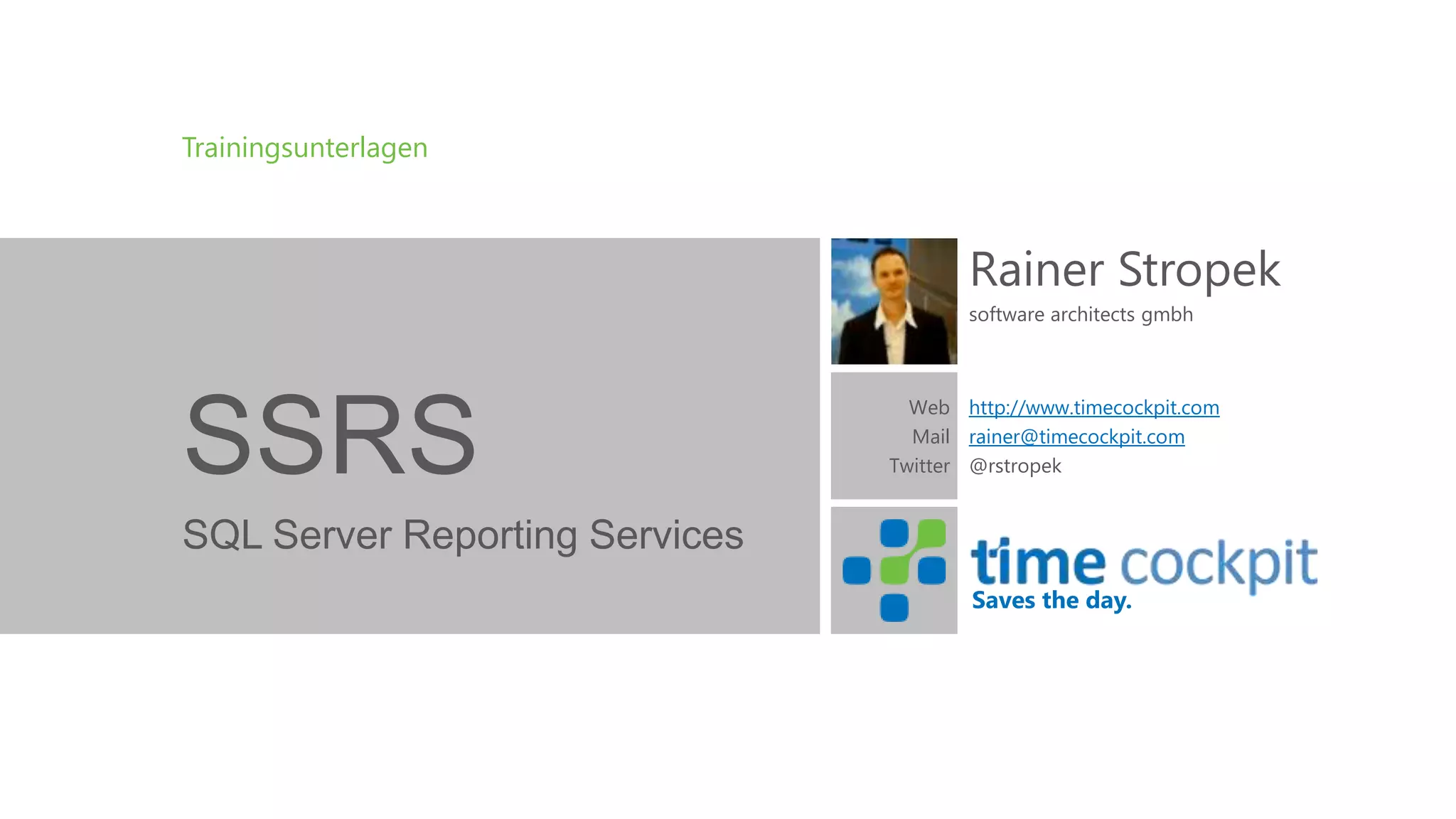 SQL Server Reporting Services Training | PPT