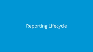 Reporting Lifecycle
 