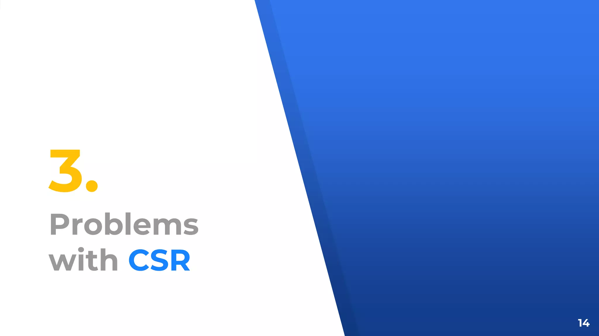 3.
Problems
with CSR
14
 