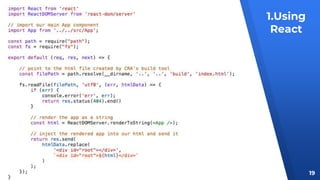 1.Using
React
19
 
