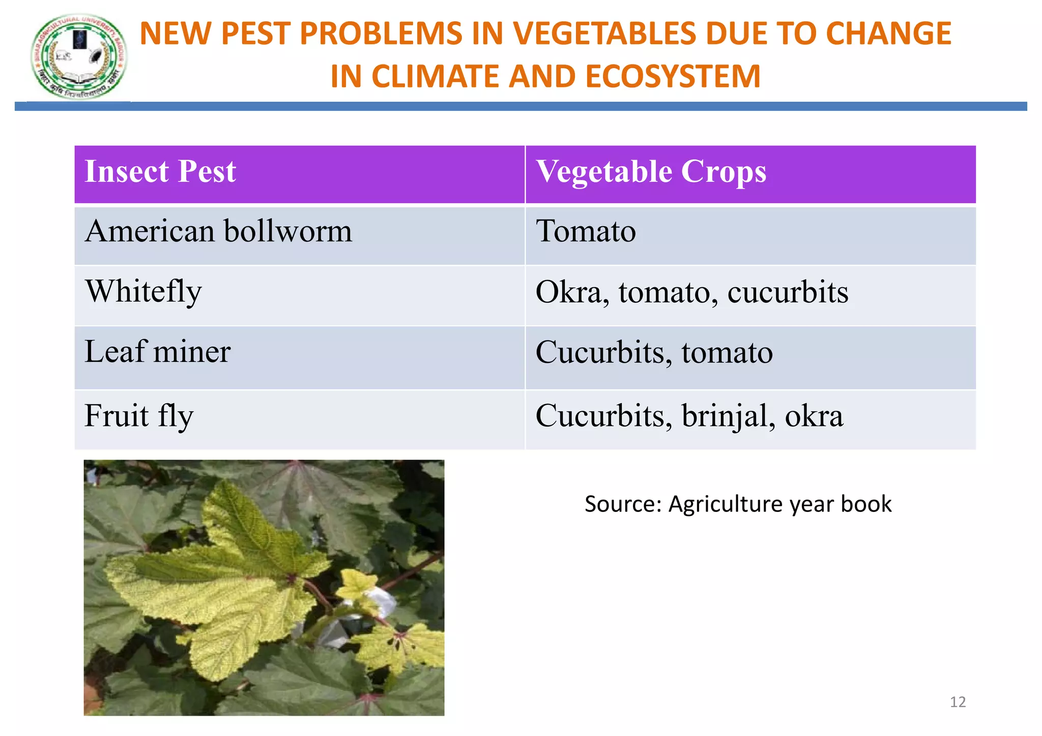 Sss climate change impact, mitigation and adaptation in vegetable crops ...