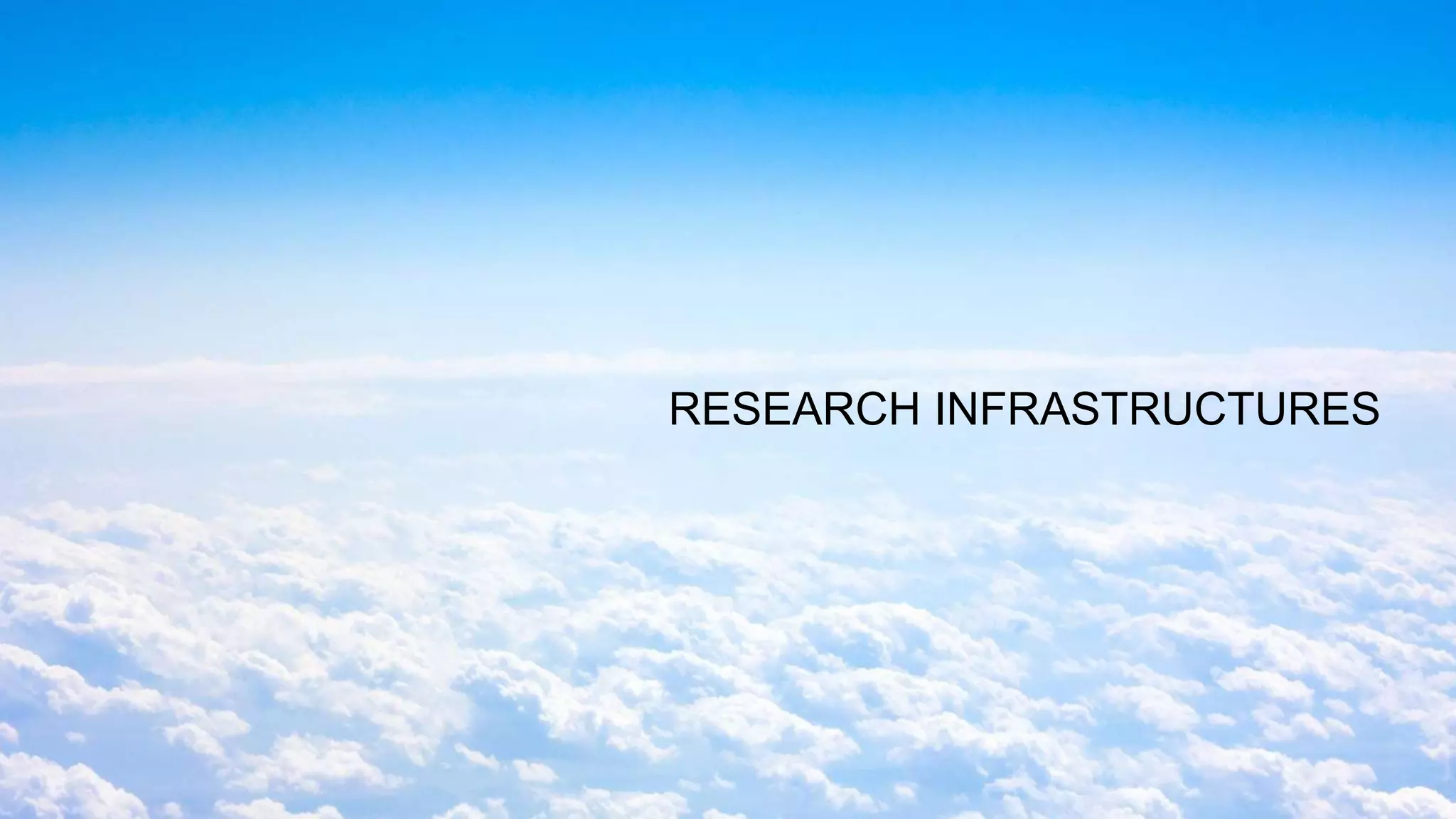 RESEARCH INFRASTRUCTURES
 