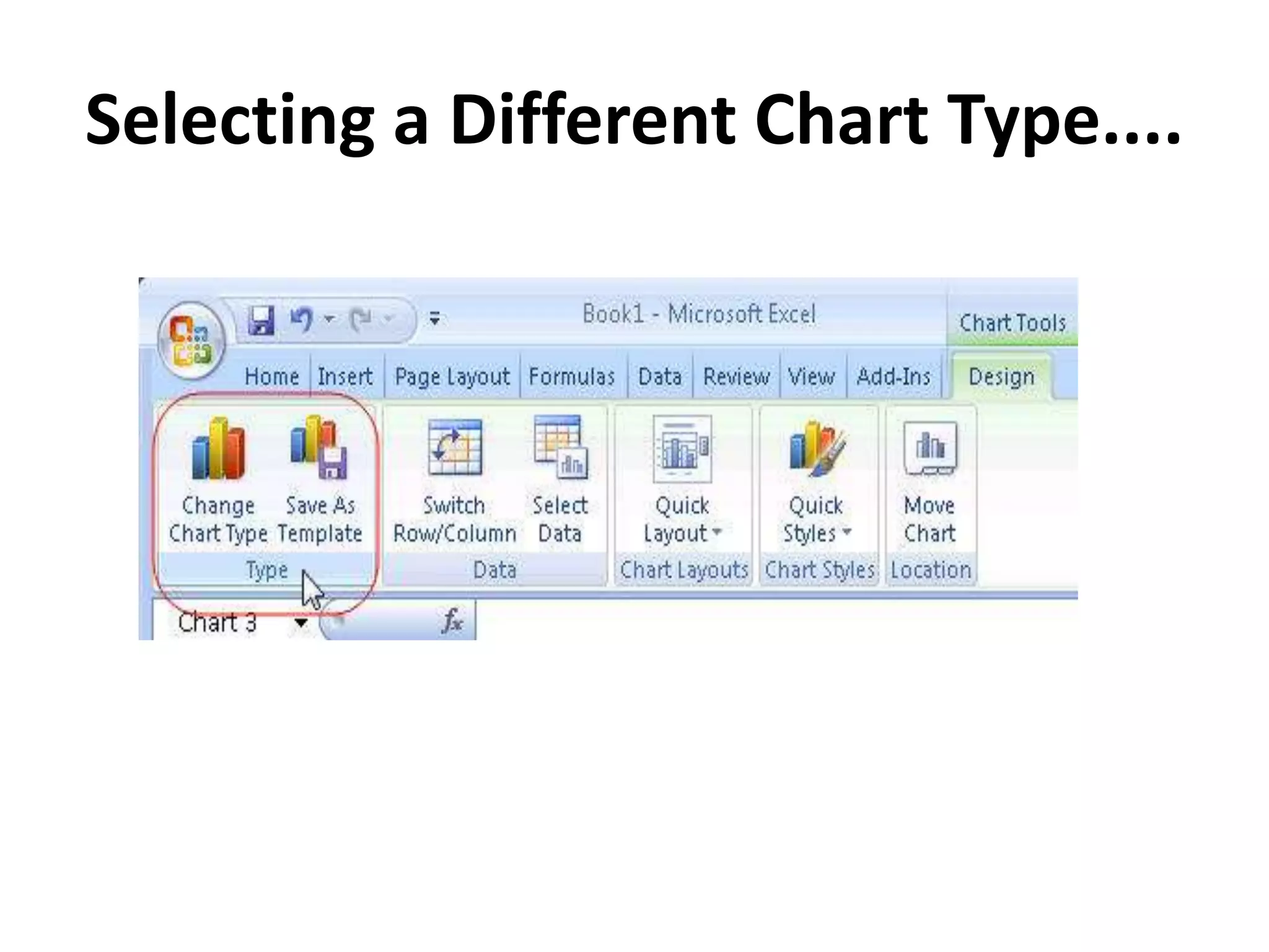 Selecting a Different Chart Type....
 