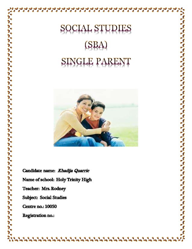 single parent family case study