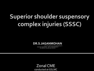 Zonal CME
conducted at GSLMC
DR.S.JAGANMOHAN
M.S,D.N.B. ORTHO, FELLOW ARTHROPLASTY
ASSISTANT PROFESSOR , DEPT. OF ORTHOPAEDICS
GSL MEDICAL COLLEGE AND HOSPITAL
 