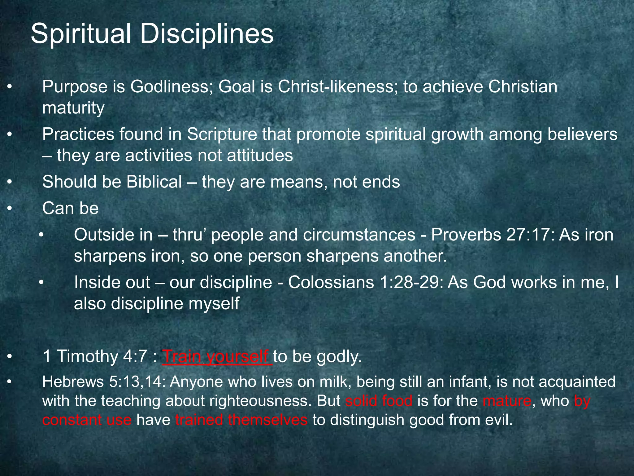 Spiritual Discipline | PPTX
