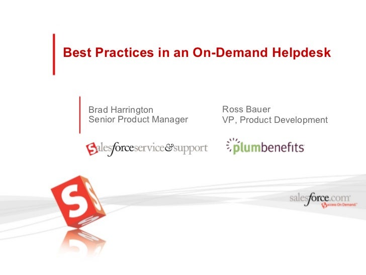 Best Practices For The Service Cloud